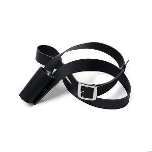 Baudrier en cuir noir réglable