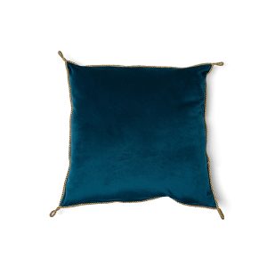 Coussin porte-décorations en velours bleu
