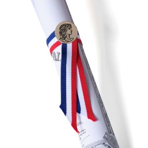 Ruban diplôme tricolore - Diamètre 25mm pour coffret Reconnaissance